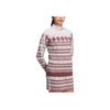 Adidas Round Neck Pullover Pattern Print All Over Brand Logo Embroidery Knit Sweater Women Sweater Light-Deep-Red HG8213