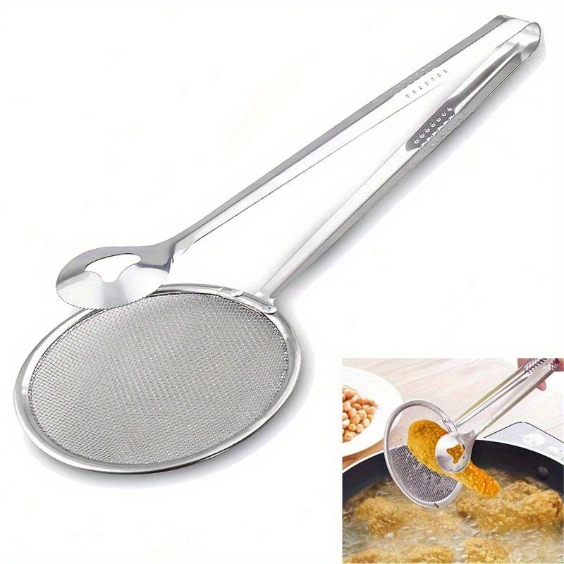 Stainless Steel Skimmer for Frying Food, Oil Strainer and Tofu Filter, Modern Kitchen Tool