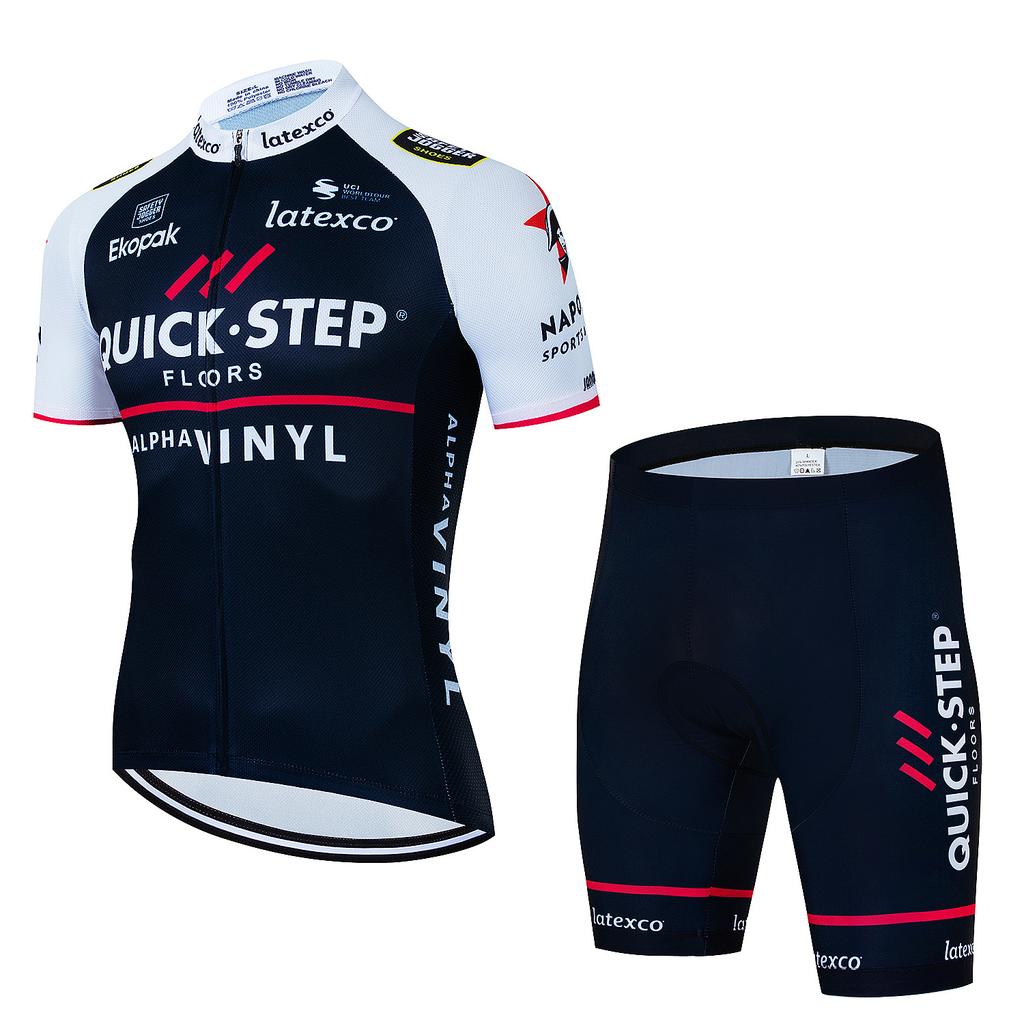 Tuta da Ciclismo Quick Step Team Edition Manica Corta Estate Mountain Bike Ciclismo su Strada Maglia Tour De France