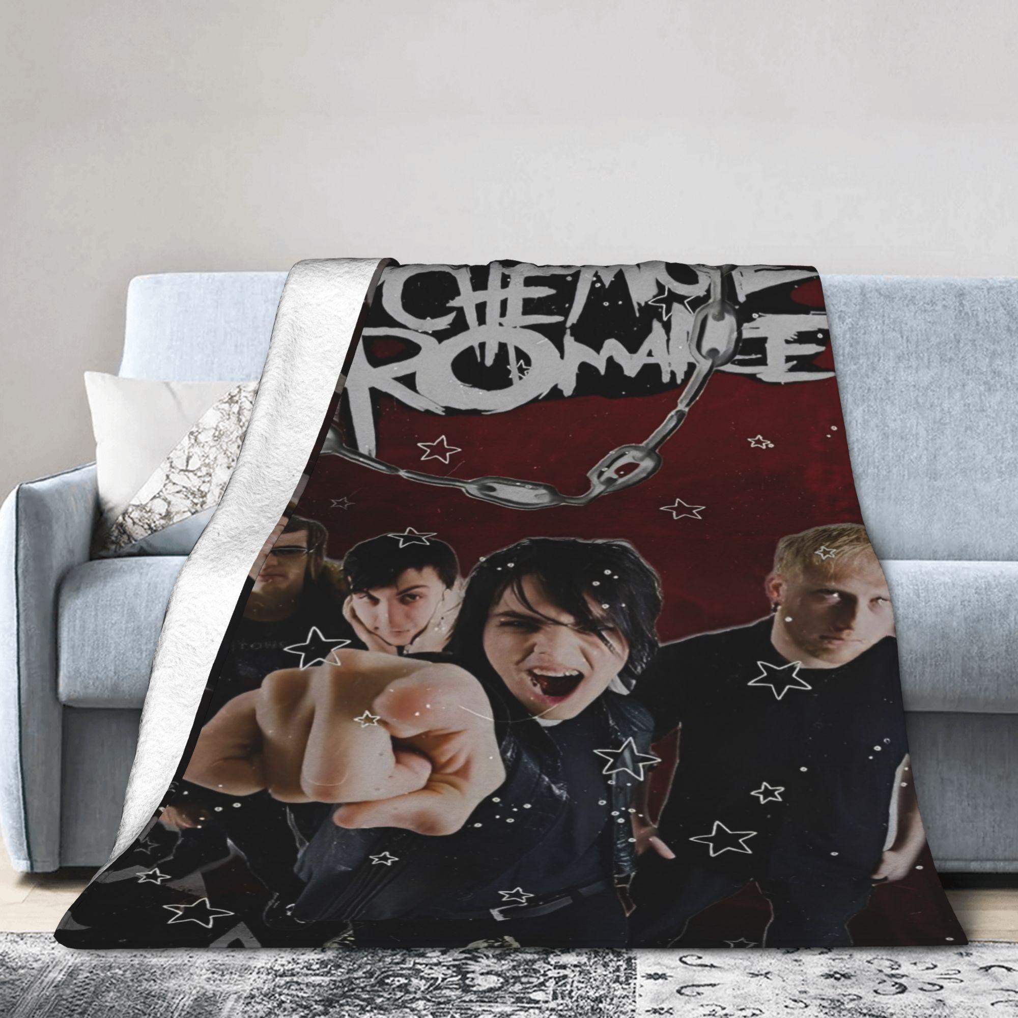 Exquisite Fashion Items Unisex Coral My Chemical Romance Blanket Fleece Plush Music Rock Band Ultra-Soft Throw Blanket For Outdoor Travel Bedroom Quilt