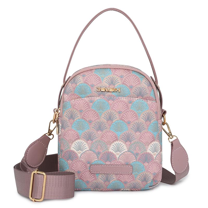 

Кошелек для монет, женская сумка через плечо, сумка для мобильного телефона, маленькая квадратная сумка, многослойная сумка розовый