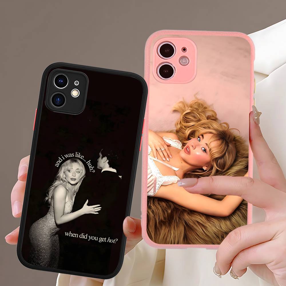 Singer S-Sabrina C-Carpenter For IPhone 16 13 15 11 12 14 Pro Max 15 16 Plus X XS MAX Matte Phone Cover