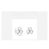 Sweet Super Fairy Hollow Love Three-Leaf Crocodile Earrings Temperature Small Forest Earrings Student Style