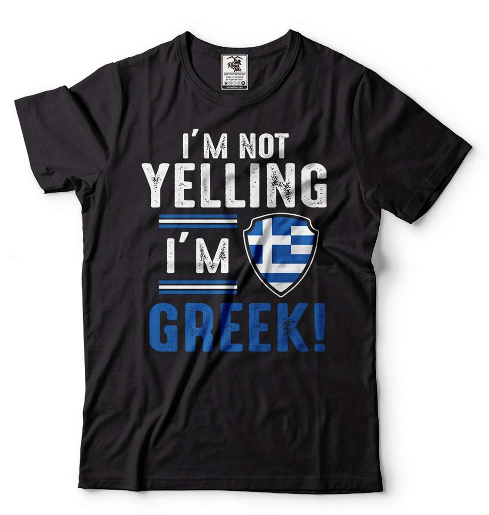 Ich schreie nicht, ich bin Grieche Shirt Lustiges Shirt für Griechen Griechische Geschenke für Freunde