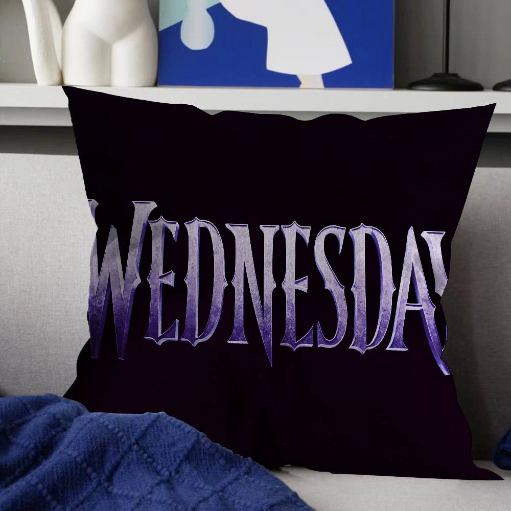 

Classic Movie T-The A-Addams F-Family Wednesday Pillow Gift Office Decoration Pillow Bedroom Sofa Car Cushion CoverPillow Case 12x12Inch