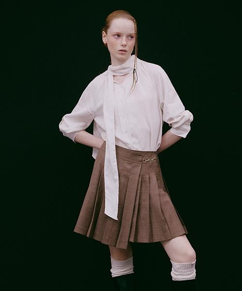 Дорогая K Mimi Блузка в полоску с галстуком Swblok0100 Grey/S