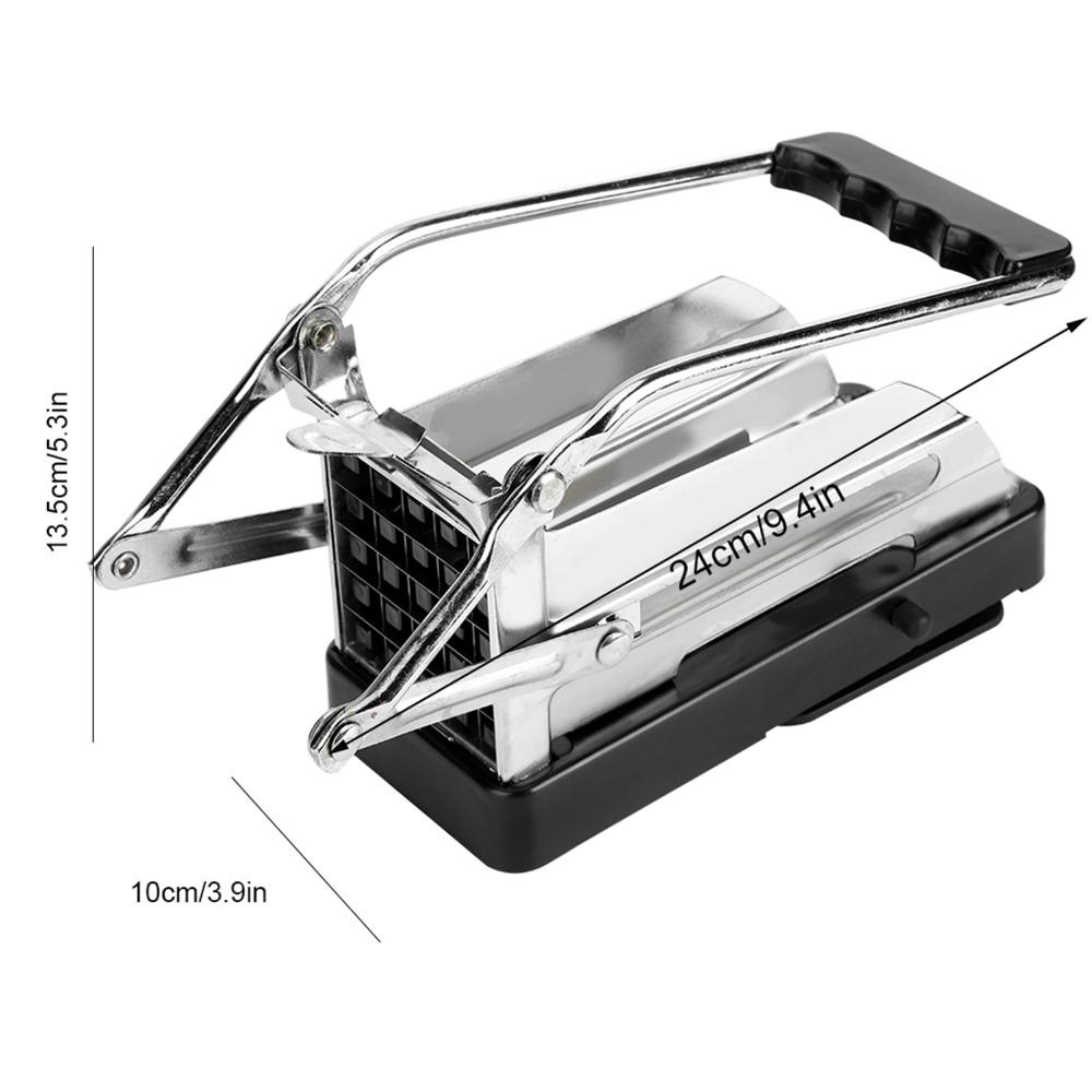 Stainless Steel Potato Cutter MultiFunction with Suction Cup Base French Fries Cutter Time Saving Easy Clean