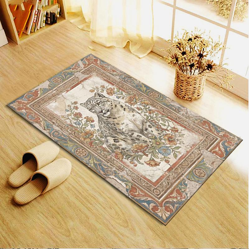 2025 New Snow Leopard Animal Carpet Rug for Living Room Bedroom Home Sofa Decoration,Kids play Non-slip Floor Mat107