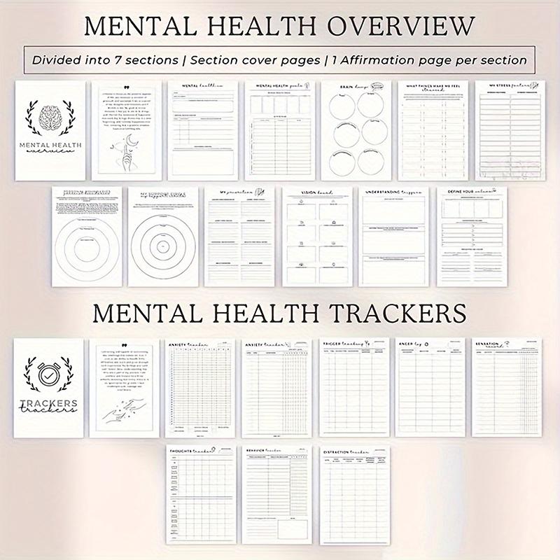 Mental Health Journal Anxiety & Guided Journal Self Care Journal To Practice Positive Thinking ADHD Planner With Mood Tracker