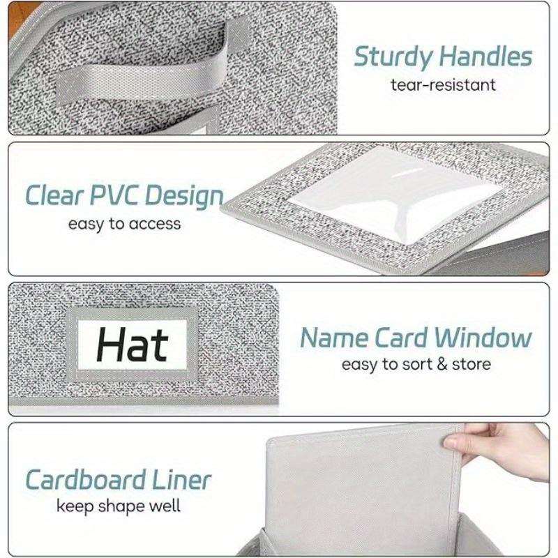 1pc Stackable Storage Bag Multi-functional Hat Organizer - Large-capacity Stackable Baseball Cap Storage Box for Home Use Fabric