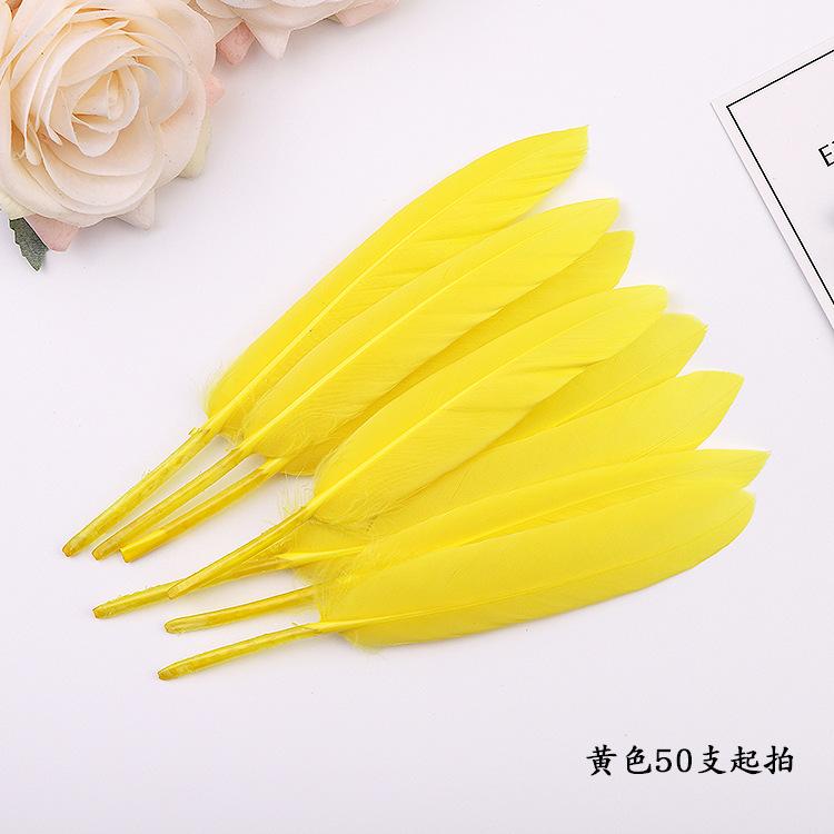 50Pcs20 Colors Colored Goose Feather Small Straight Knife Feather Diy Colored Feather Kindergarten Handmade Feather