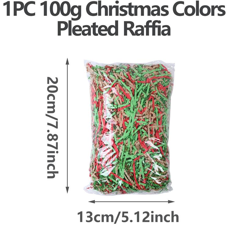 

100 г цветной гофрированной бумаги из рафии, измельченной конфетти, наполнитель для подарочной коробки на день рождения, свадебная вечеринка, декор для упаковки своими руками as shown