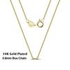 ORSA JEWELS Italian 925 Silver Box Chain Necklace Rose Gold/Gold Plated Silver Necklaces Neck Chains for Pendant SC07-G