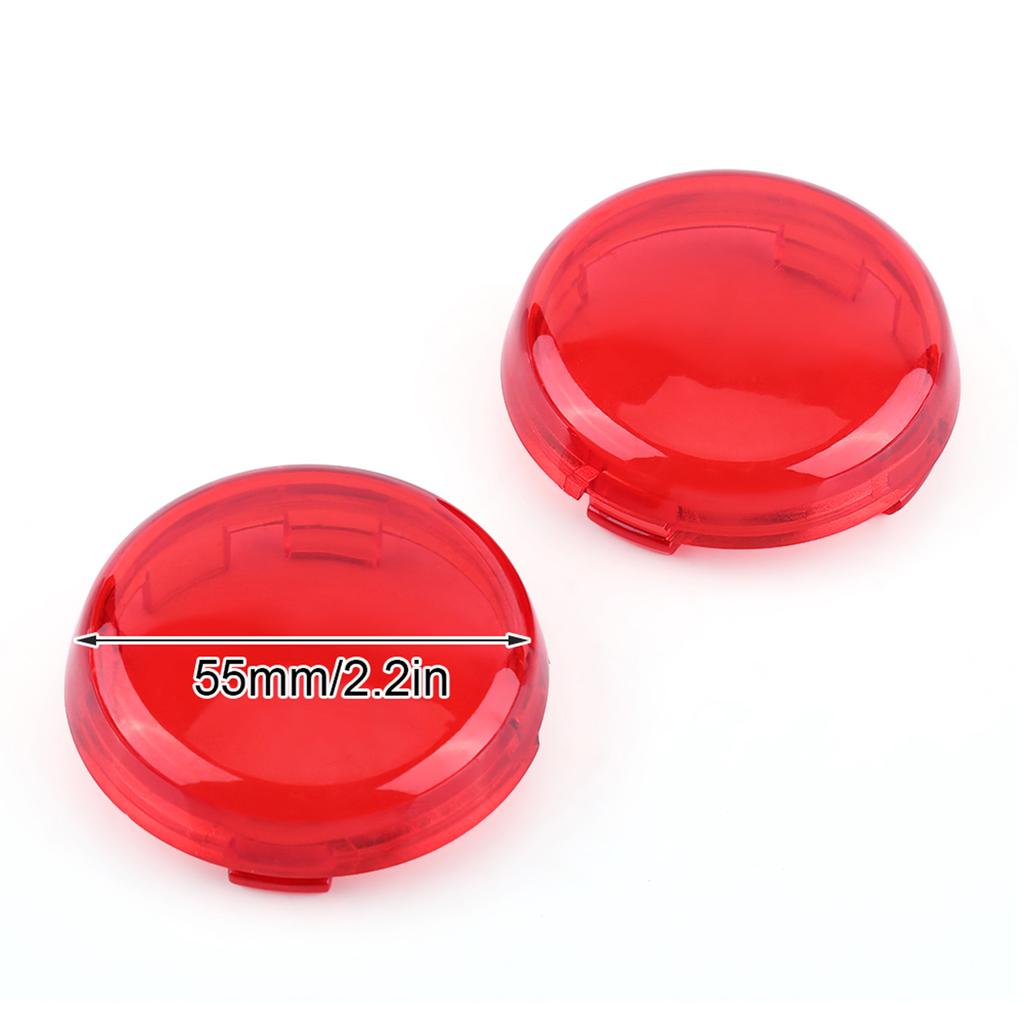 2 pcs Motorcycle Turn Signal Light Lens Cover For Dyna Softail Sportster 198615 Red