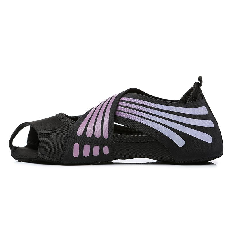 Professionelle Fitnessstudio Yoga Schuhe Damen Flach Weich Anti-Rutsch Sohle Ballett Rutschfest Fitness Tanzschuhe Pilates Yoga Schuhe Socken S -- 35/36 rosa
