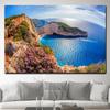 Zakynthos Island Greece Landscape Canvas Painting Navagio Beach Seascape Ocean Posters and Prints Wall Art Wall Decor Cuadros