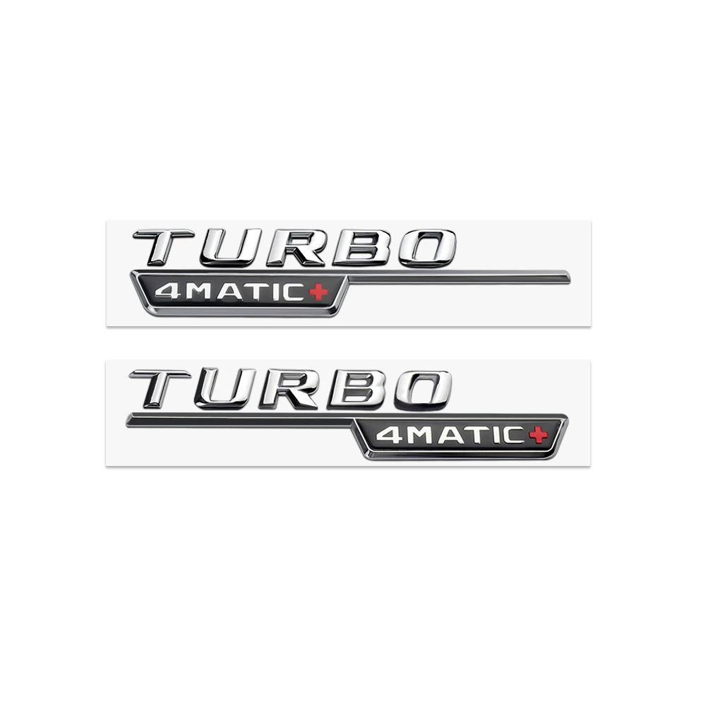 New 80% ABS BITURBO 4Matic Turbo Car Trunk Sticker Emblem For Mercedes Benz W108 W124 W126 W140 W168 W169 W176 W177 W190 W201 W