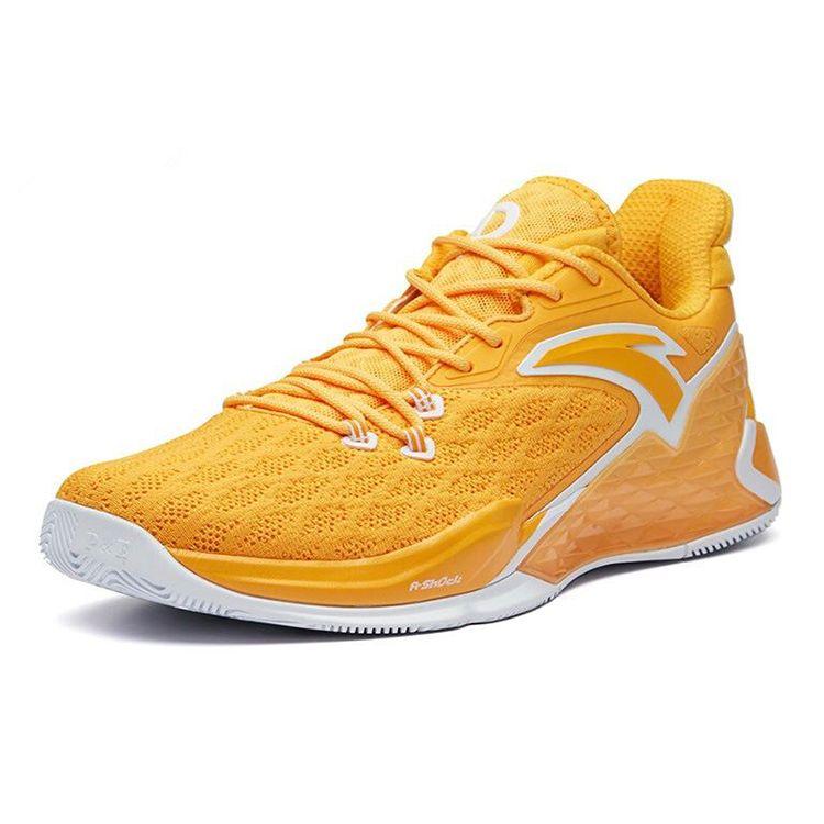 Anta RR5 Comfortable Lightweight Low-Top Basketball Shoes Men Sneakers Yellow White 11911160R-2