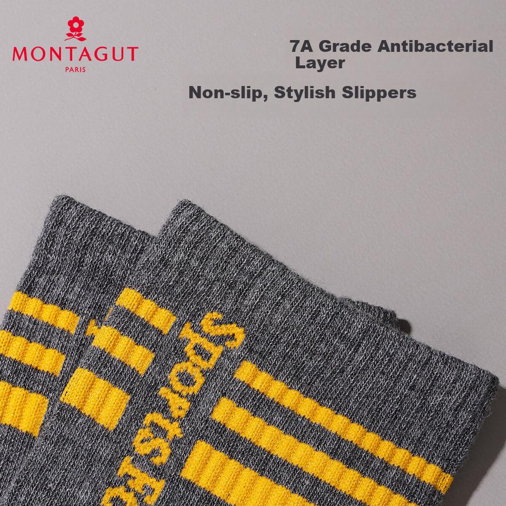 MONTAGUT 100% Pure Cotton Socks for Men, Mid-Calf, Mugwort Essential Oil Socks, 7A Deodorant Sweat-Absorbing Casual Sports Cotton Socks