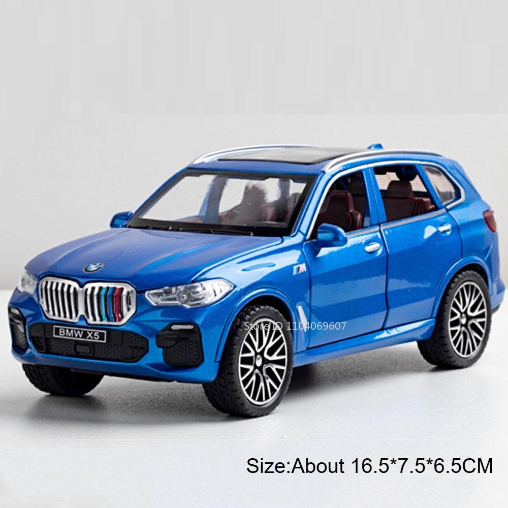 1:32 X5 M4 Sports Car Toy Model Metal Body Plastic Chassis High Simulation Vehicle Sound Light Models Toys Boys Interactive Gift