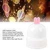 LED Ambiance Lamp Rabbit Shape Dynamic Projection Night Light with Round and Long Strip Films for Bedroom Game Room