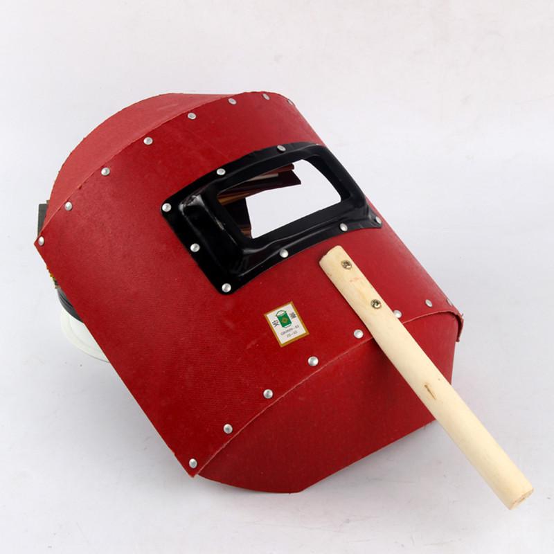 Red Steel Welding Face Shield, Anti-UV, Semi-Automatic, Waterproof