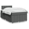 VidaXL Slatted Bed Base with Mattress Dark Grey 120x190cm Fabric 3287022
