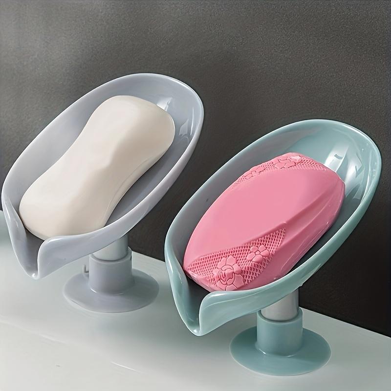 1PC Elegant Leaf Soap Holder Drains Powerful Adsorption Enhances Bathroom Decor and Keeps Soap Dry