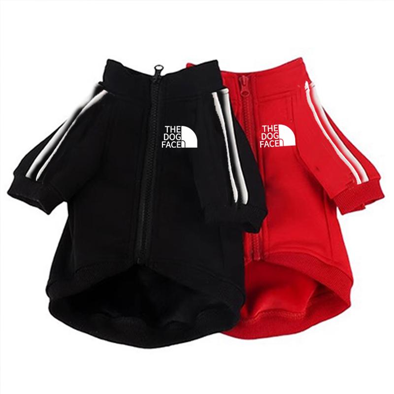 Mikiny pro domácí mazlíčky Podzimní a zimní sezóna Oblečení pro velké psy Vzor textu na obličej pro psa Francouzský buldoček Labrador Bunda Oblečení