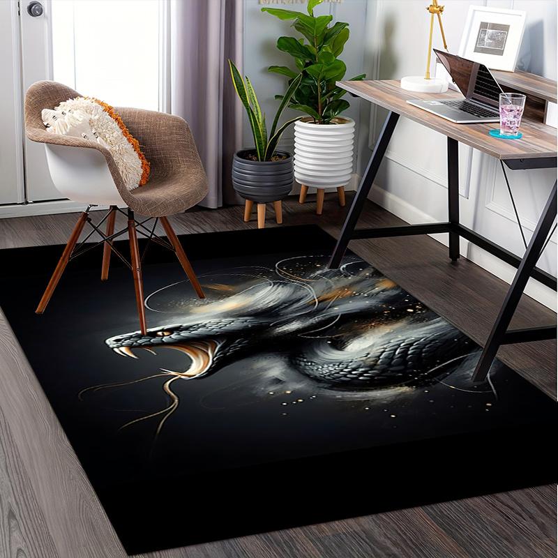 Snake Office Carpet Chair Mat: Large Size, Non Slip Desk Pad for Home Decor, Sofa Rug, Office Use, Gift Suitable for Bedroom, Living Room, Any Room