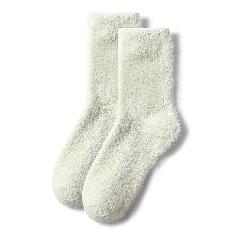 

Милые норковые бархатные носки для женщин и девочек, осенние и зимние эластичные утолщенные термокоралловые бархатные носки для сна, плюшевые напольные плюшевые носки