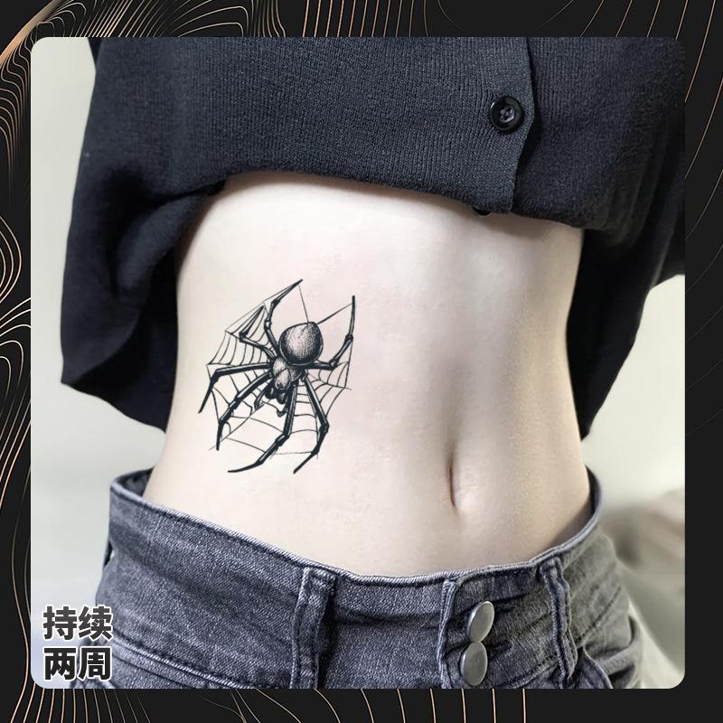Spider Herbal Temporary Tattoo, Waterproof Long-Lasting Half Sleeve, Juice Tattoo for Men Women, Non-Permanent