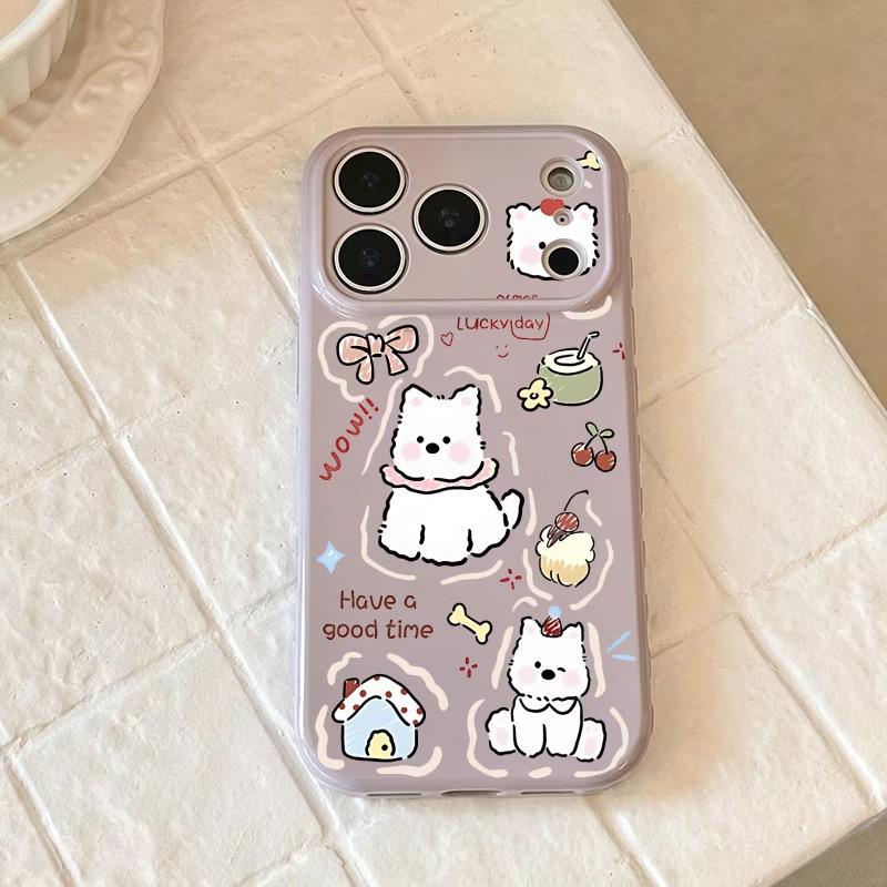 Cartoon dog West Highland avatar is suitable for Apple 11 mobile phone case 11promax love large window 11/11