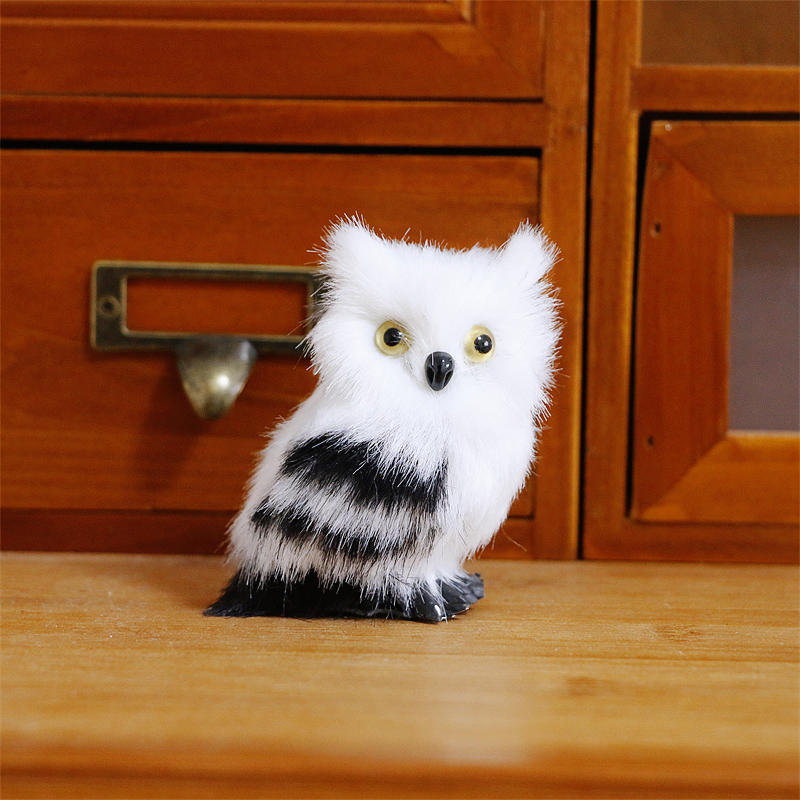 

Милая сова белая черная пушистая рождественская птица украшение украшение имитация для домашнего декора подарки One Size белый