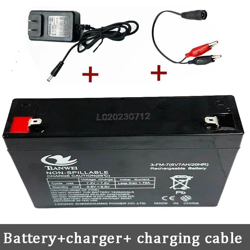 100% Nová 6V olověná baterie 7000mAh pro dětská elektrická autíčka, hračky, auta, motorky, dětské kočárky, baterie
