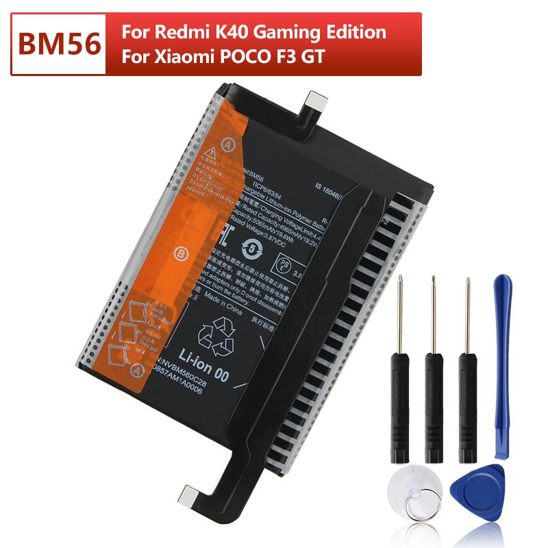 5065mAh New Replacement Battery For Xiaomi Redmi K40 Gaming Edition Xiaomi POCO F3 GT BM56 Phone Battery