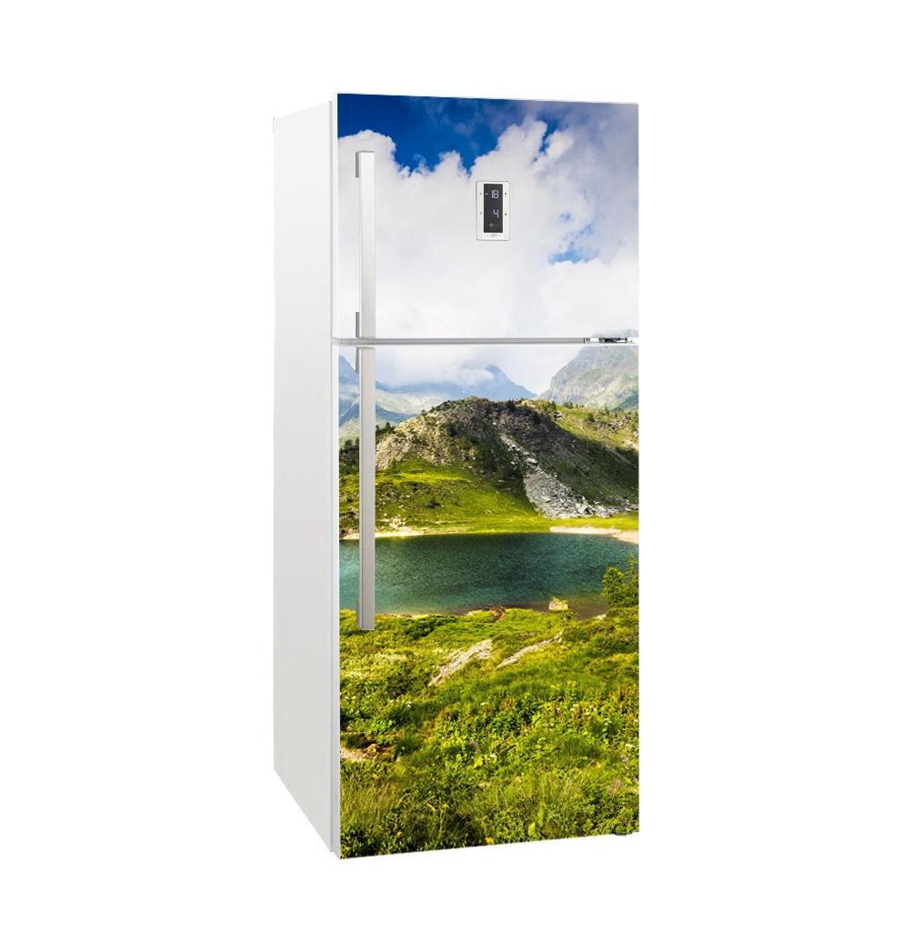 

39 стилей, красивые пейзажные наклейки на холодильник, крышка холодильника, дверная виниловая самоклеящаяся наклейка для декора кухонной мебели, наклейка для морозильной камеры, сделай сам 60x150cm