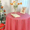 Christmas Tablecloth Xmas Red Green Tartan Buffalo Plaids Table Cloth Cover Kitchen Dining Party Holiday Farmhouse Decoration
