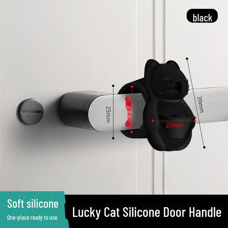 Opritor de mâner de ușă din silicon, anti-coliziune, fără perforații, pentru baie