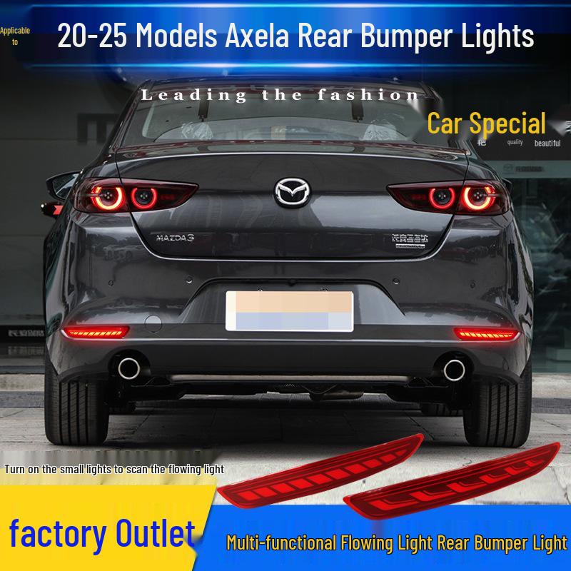 Retrofit LED Sequential Turn & Brake Lights for 2020-2025 Mazda 3 Axela Rear Bumper