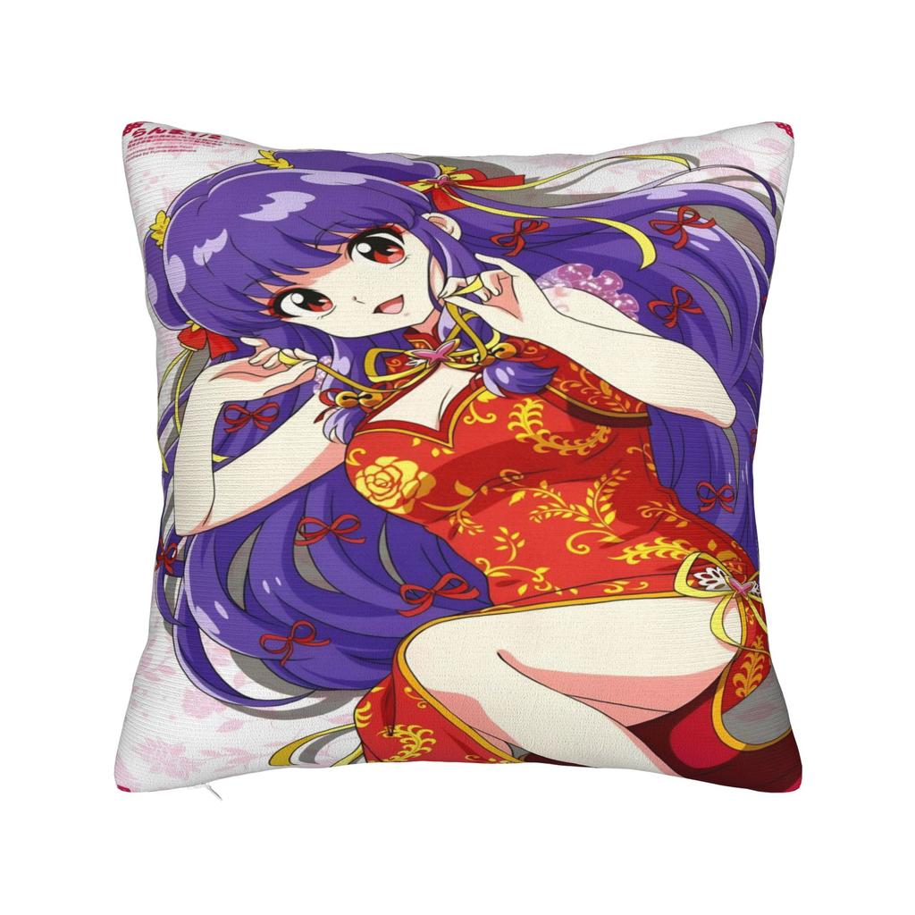 Pillow Cover Japanese Anime Shampoo Cute Girl  Vintage Pillow Case For Couch Sofa Bedroom Pillowcases