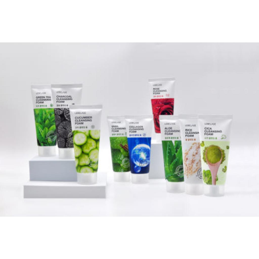 [LEBELAGE] Cleansing Foam 100 ml /RICE, SNAIL, ALOE, CICA, CHARCOAL, GREEN TEA, CUCUMBER, COLLAGEN
