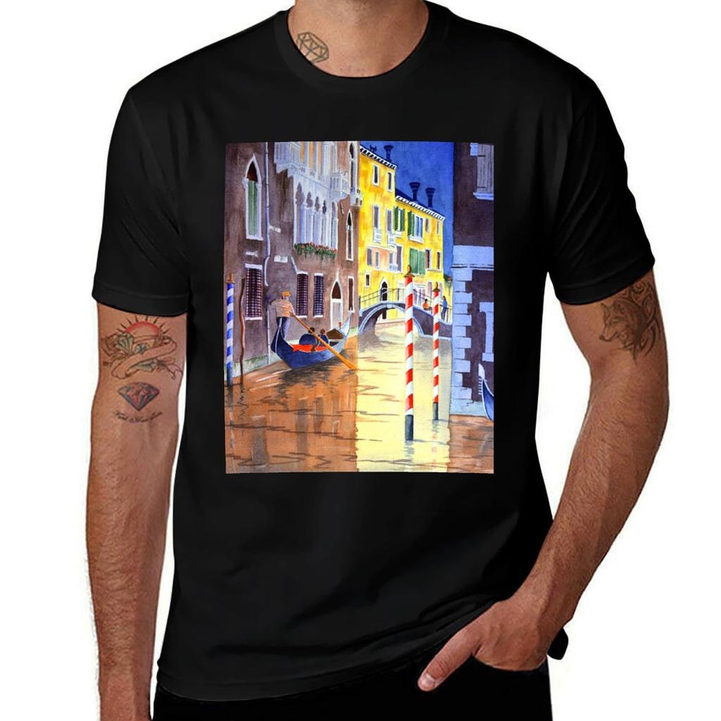 Reflections Of Venice Italy Tshirt Basic Breathable Solid Color Tshirt