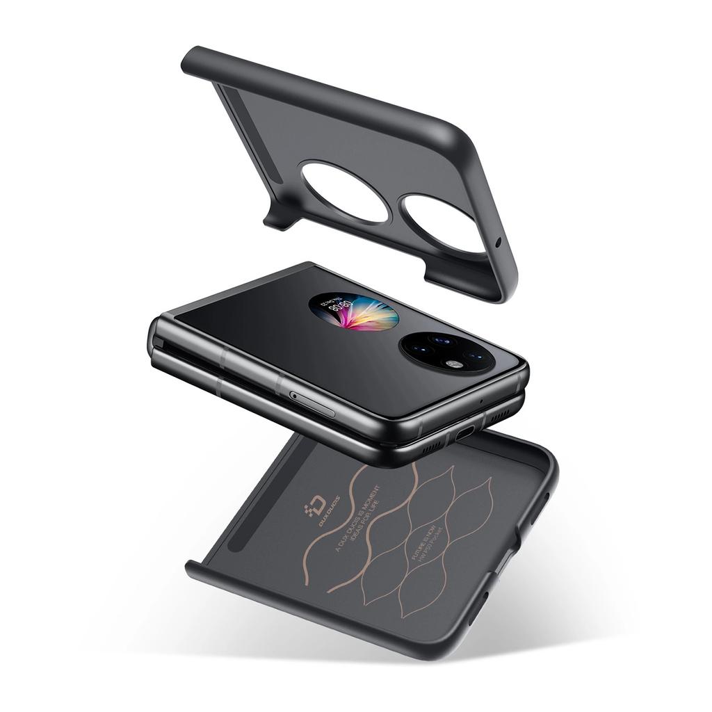 Dux Ducis Fino Etui Pokrowiec Pokryty Nylonowym Materiałem Huawei P50 Pocket Czarny