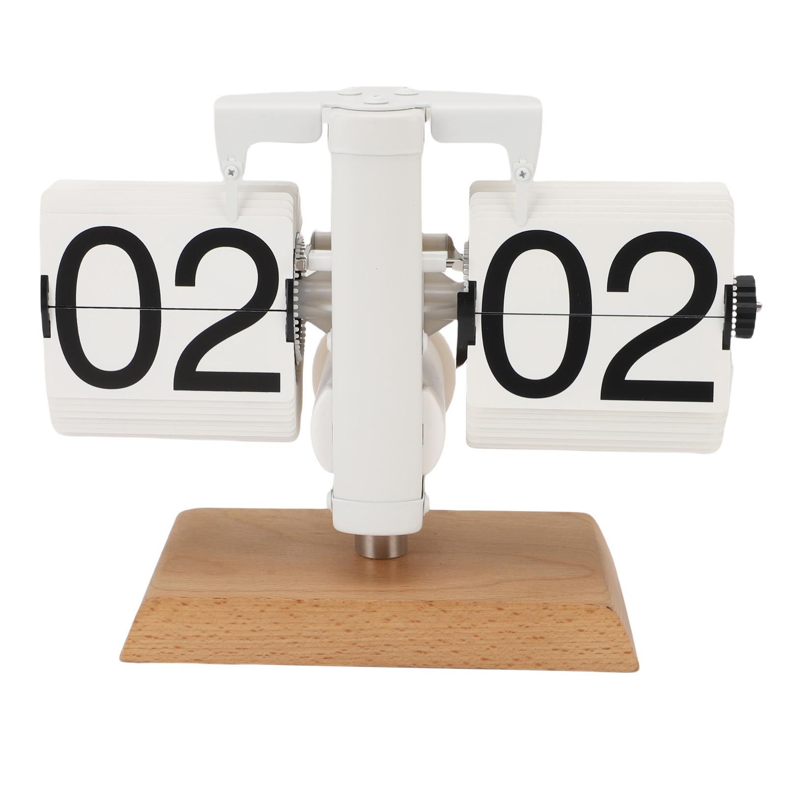 

Ретро цифровые перекидные часы механические перекидные настольные часы на батарейках для домашнего офиса Декор 24 белый