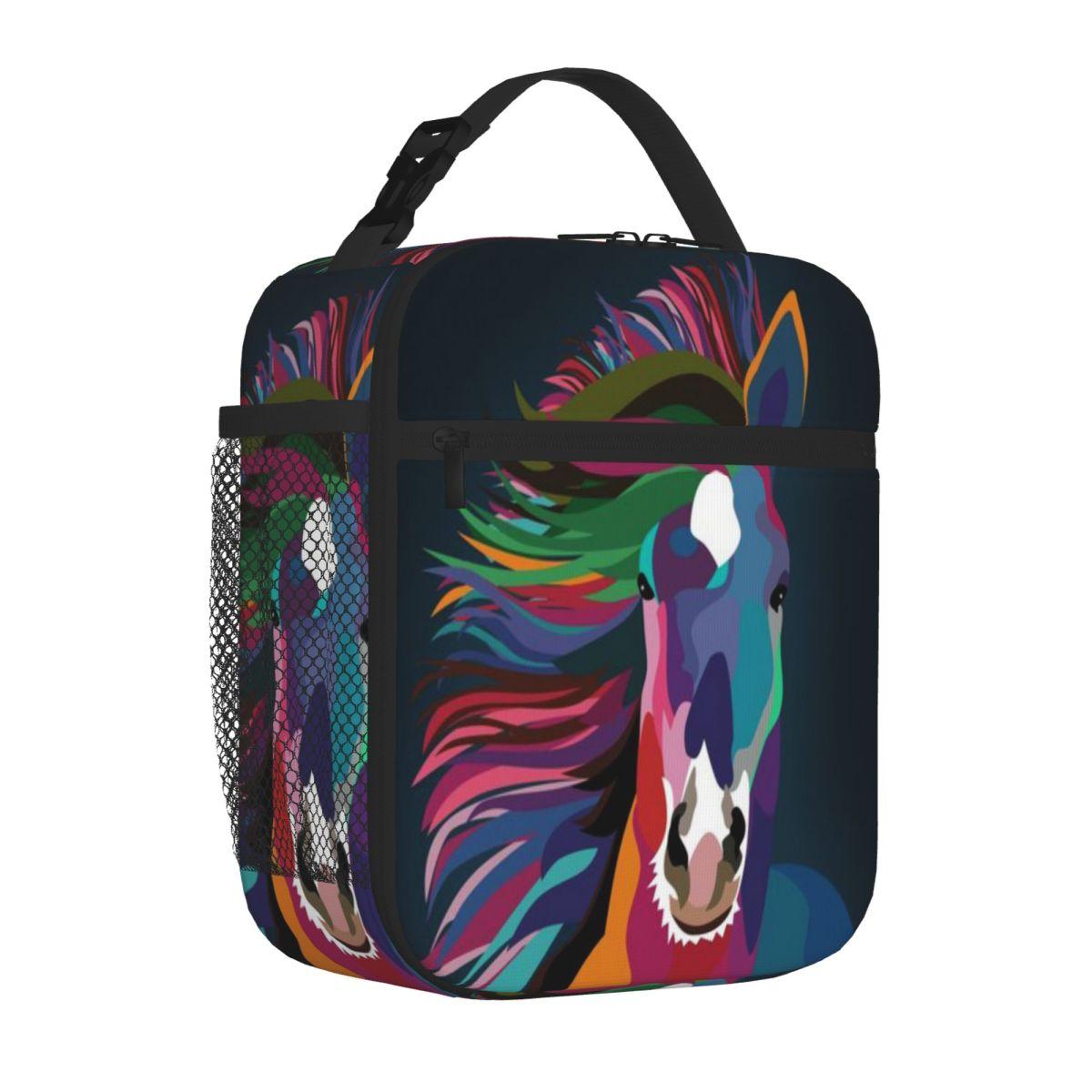 Bestselling Horse Running Large Capacity Meal Bag Errand Run Carry Lunch Bag One Size