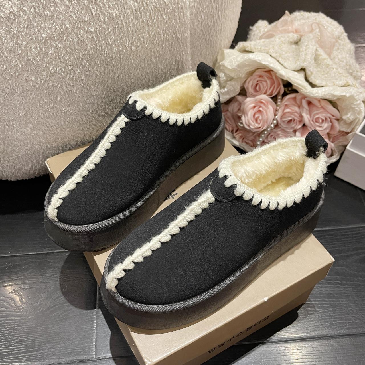 

Большие размеры зимние ботинки для женщин осень и зима новые с флисовой подкладкой утепленные повседневные зимние ботинки из хлопка без застежек 43 чёрный