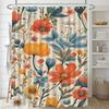 Pumpkin Ghost Washable Dirt-Resistant Shower Curtain Shower Head Waterproof Polyester Bath Curtain For Home Decor Accessories