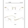 Men Pure Titanium Eyeglasses Frame Women Ultralight Rimless Glasses Blue Light Blocking Lens Prescription Myopia Reading Eyewear