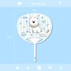 Hand-Held Fan, Summer Portable Cute Round Fan, Long-Handled Fan, Plastic Creative Niche Fresh Apple Fan